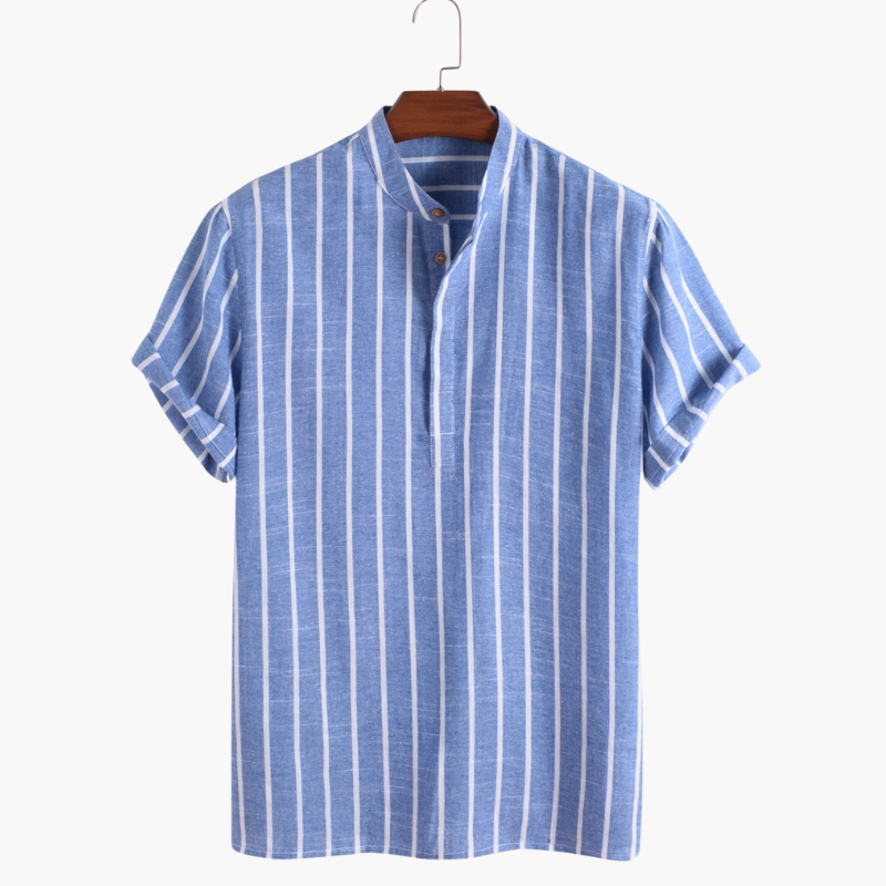 Camisa Listrada Masculina sem Gola