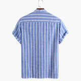Camisa Listrada Masculina sem Gola