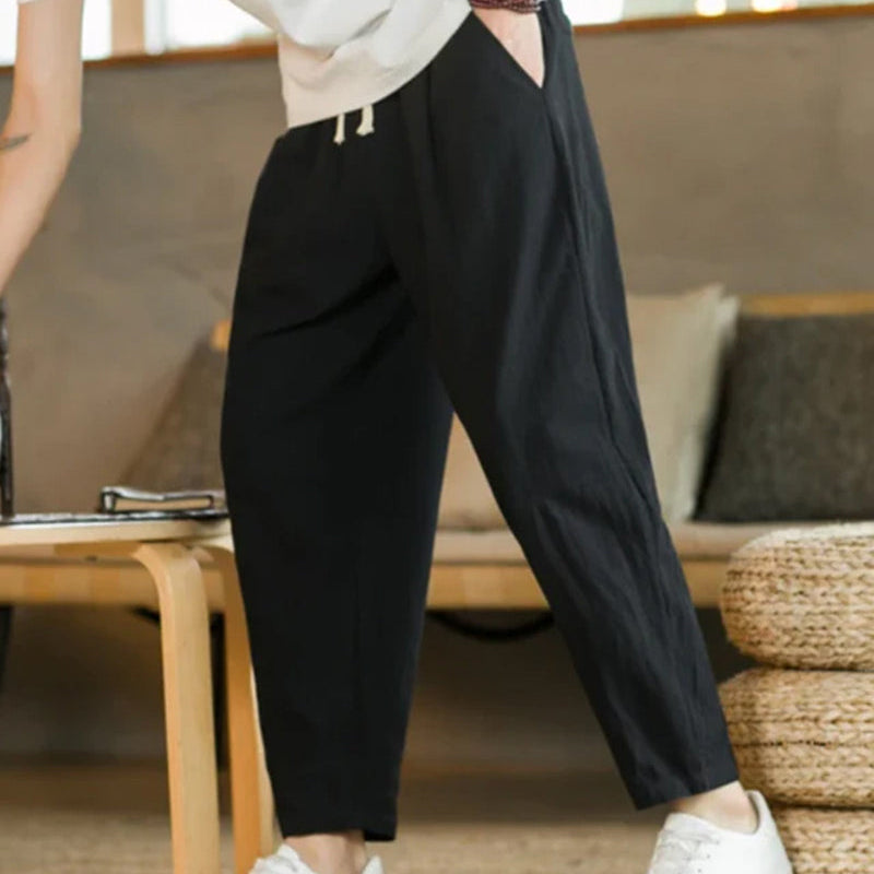 Cancún - Calça Pantalona em Algodão