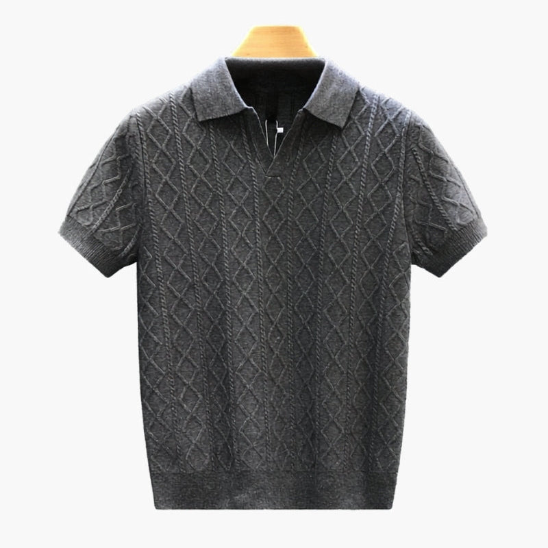 Polo Tricô Texturizado Assinatura