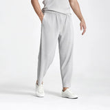Calça Plissada Streetwear Cinza