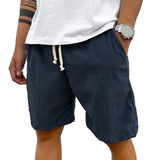 Shorts Calvin Veludo Cotelê com Cordão