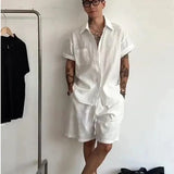 Conjunto Masculino em Linho e Algodão Bege