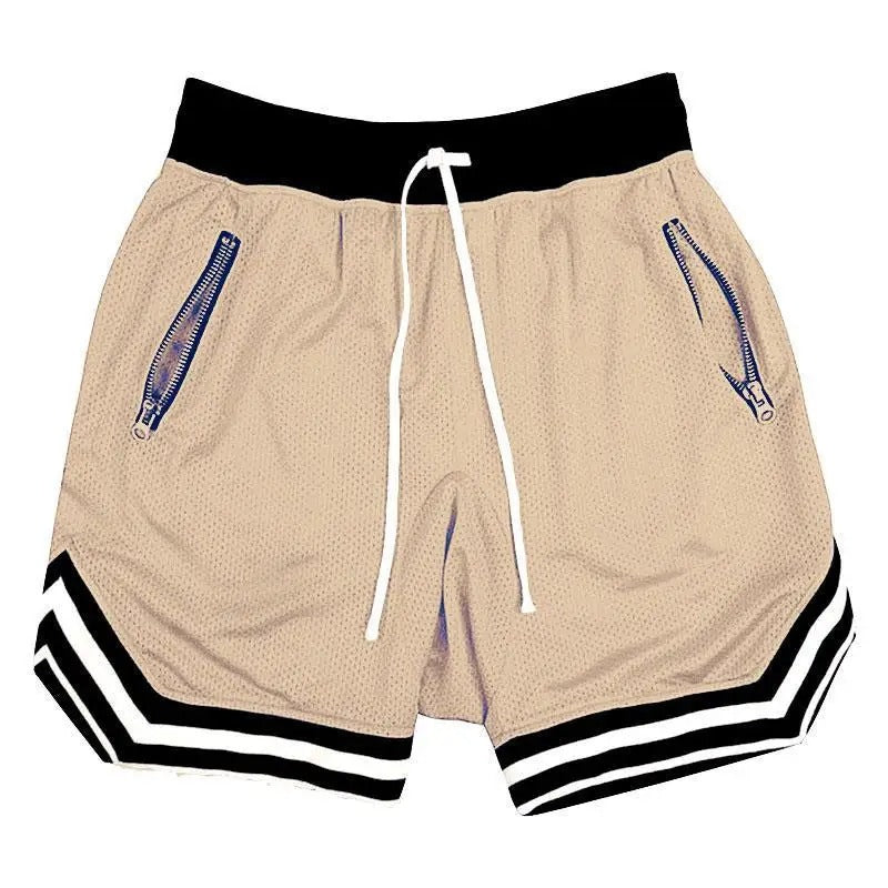 Shorts Esportivo com Cordão e Bolso Zíper
