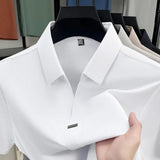 Polo Masculina Casual Cor Sólida