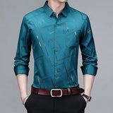 Camisa Estampada Resistente a Rugas