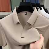 Polo Masculina Casual Cor Sólida