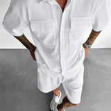 Conjunto Masculino Veludo Cotelê Branco