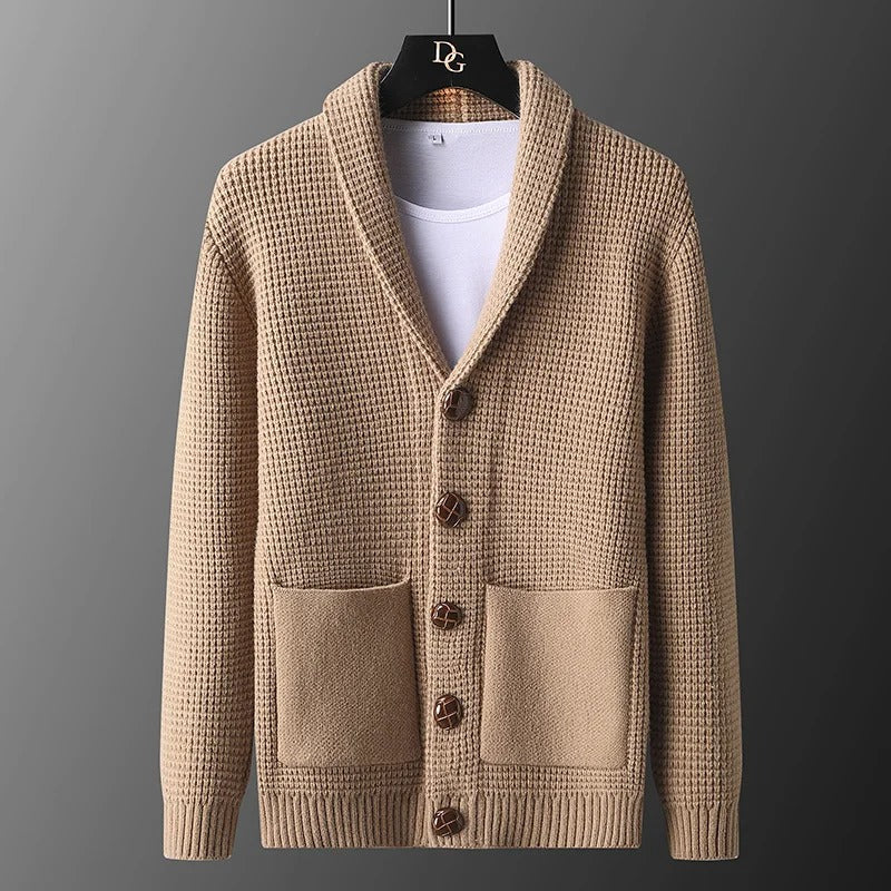 Cardigan Linden Tricô Grosso em Lã