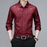 Camisa Estampada Resistente a Rugas