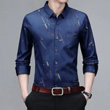 Camisa Estampada Resistente a Rugas