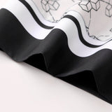 Conjunto Masculino Geométrico Branco e Bege