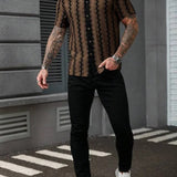 Camisa Tricô Listras Xadrez Vintage