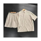 Conjunto Masculino em Linho e Algodão Bege