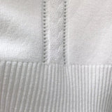 Polo Tricô Seda Gelada Branca