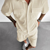 Conjunto Masculino Veludo Cotelê Branco