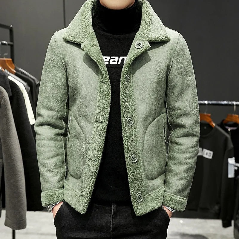 Jaqueta Masculina Acolchoada Inverno com Forro de Lã Dupla Face